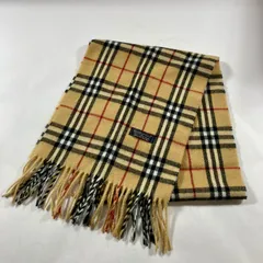 ★ vintage Burberrys バーバリーズ マフラー ノバチェック 100%ラムウール ベージュ 約168cm ストール キャメル 現状品 0.1kg