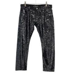 JUNYA WATANABE COMME des GARCONS ジュンヤワタナベ コムデギャルソン 21SS スパンコールテーパードパンツ JG-P032 ブラック S