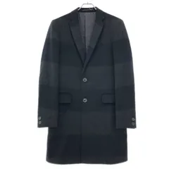 kolor カラー 14AW ボーダーカシミアコート 14WCM-C03103 ネイビー×チャコール 1のサムネイル