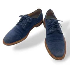 極美品　Cole Haan コールハーン　レザーシューズ　ビジネスシューズ　ストレートチップ　スエード　紺　ネイビー　8 1/2 26.5cm