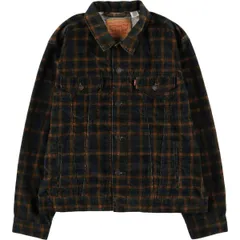 古着 リーバイス Levi's チェック柄 トラッカージャケット コーデュロイジャケット メンズL相当/eaa564999