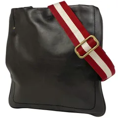 【在庫一掃】 バリー BALLY ロゴ ショルダーバッグ 肩掛け 斜め掛け ショルダーバッグ レザー ブラウン メンズ 【中古】