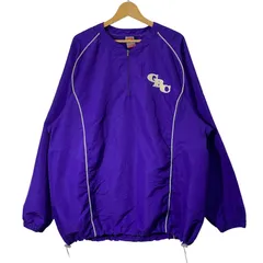 NIKE ナイキ FIT PRY GBC ナイロンプルオーバー ハーフジップ プルオーバー 長袖 ドローコード 袖刺繍 企業ロゴ刺繍 ワンポイント刺繡 オーバーサイズ ビッグシルエット SRILANKA製 XXLサイズ パープル