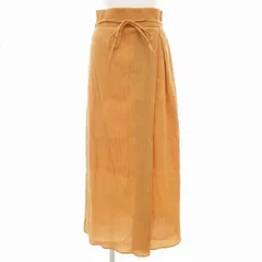 B&Y ユナイテッドアローズ BEAUTY&YOUTH ビューティー&ユース クレープ ウエストリボンラップマキシスカート タイト ロング マキシ S オレンジ 1624-199-3606 /GV