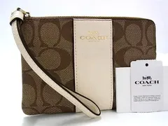 ■美品■ COACH コーチ F58035 シグネチャー PVC マルチケース ポーチ 小物入れ レディース ブラウン系 DK8836