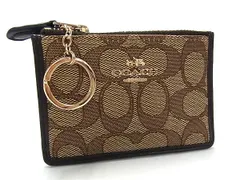 COACH コーチ 64435 シグネチャー キャンバス フラグメントケース コインケース カードケース ベージュ系 DK8865