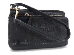 ■極美品■ COACH コーチ F52556 レザー アクセサリーポーチ 小物入れ マルチケース レディース メンズ ブラック系 DK8856