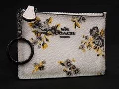 COACH コーチ 59747 PVC フラワー 花 フラグメントケース コインケース 小銭入れ カードケース パスケース ホワイト系 DK8896