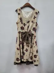 axes femme フラワー リボン ワンピース