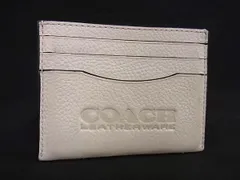 COACH コーチ  C6697 レザー カードケース カード入れ レディース メンズ アイボリー系 DK8898