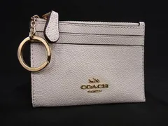 ■美品■ COACH コーチ 88250 レザー カードケース カード入れ パスケース 定期入れ レディース アイボリー系 DK8905