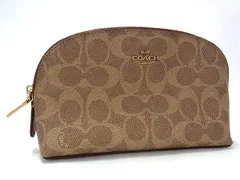 ■極美品■ COACH コーチ 39245 シグネチャー PVC マルチケース ポーチ 小物入れ レディース ブラウン系 DK8926