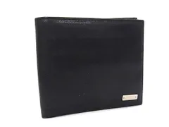 COACH コーチ レザー 二つ折り 財布 ウォレット 札入れ カード入れ メンズ レディース ブラック系 DK9077