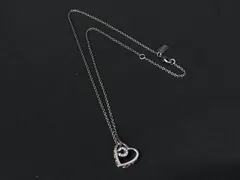 COACH コーチ オプアート SV925 ラインストーン ハート ネックレス ペンダント アクセサリー レディース シルバー系×ピンク系 DK8278