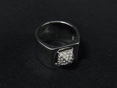 silver925 ハイクオリティー スクエアリング ジルコニア 15号 - メルカリ