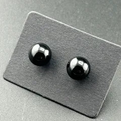 【新品】【ネコポス】アクセサリー ピアス ブラック カラー ワンポイント 球 レディース◆