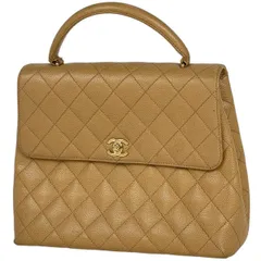 【在庫一掃】 シャネル CHANEL ココマーク ハンドバッグ マトラッセ ハンドバッグ キャビアスキン ベージュ レディース 【中古】