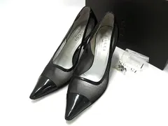 GUCCI グッチ レザー×メッシュ ヒール パンプス 表記サイズ36 (約23cm) 靴 シューズ レディース ブラック系 DK8408