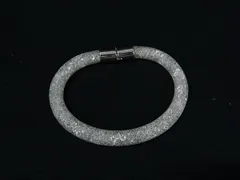 ■極美品■ SWAROVSKI スワロフスキー スターダスト ラインストーン ブレスレット アクセサリー クリア系×シルバー系 DK8210