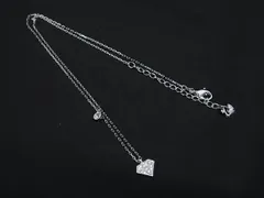 ■極美品■ SWAROVSKI スワロフスキー ラインストーン ネックレス ペンダント アクセサリー シルバー系 DK8253