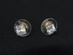 ■美品■ SWAROVSKI スワロフスキー ラインストーン ピアス アクセサリー レディース クリア DK8257