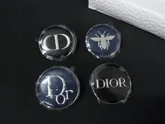 ■新品同様■ ChristianDior ディオール ピンバッジ ピンブローチ 4点セット アクセサリー ブラック系×ネイビー系 DK8485