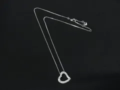 ■美品■ SWAROVSKI スワロフスキー ラインストーン ハート ネックレス ペンダント アクセサリー レディース シルバー系 DK7996