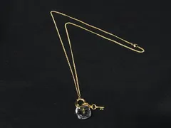 ■美品■ SWAROVSKI スワロフスキー クリスタル カデナモチーフ ネックレス ペンダント アクセサリー ゴールド系×クリア DK7979