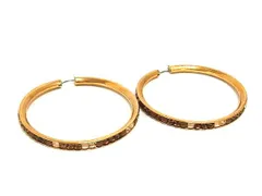 SWAROVSKI スワロフスキー ラインストーン フープ ピアス アクセサリー レディース ピンクゴールド系 DK8074