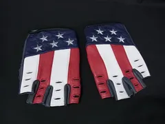 ■美品■ Harley Davidson ハーレーダビッドソン レザー フィンガーレスグローブ 手袋 グレー系×マルチカラー DK7640