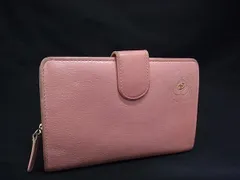 CHANEL シャネル ココマーク カメリア レザー 二つ折り 財布 ウォレット 札入れ 小銭入れ カード入れ レディース ピンク系 DK7686