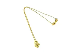 GIVENCHY ジバンシィ ヴィンテージ ラインストーン ネックレス ペンダン卜 アクセサリー ゴールド系×ライトグリーン系 DK7699