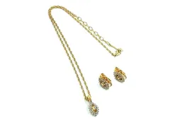 ■美品■ NINA RICCI ニナリッチ ラインストーン クリップ式 ピアス アクセサリー 2点セット レディース ゴールド系 DK7788