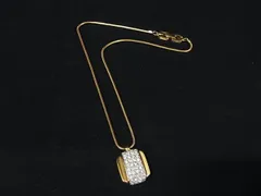 ■美品■ GIVENCHY ジバンシィ ヴィンテージ ラインストーン ネックレス ペンダン卜 アクセサリー レディース ゴールド系 DK7791
