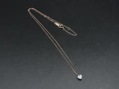 ■美品■ 4℃ ヨンドシー SV925 ラインストーン ハート ネックレス ペンダント アクセサリー レディース ピンクゴールド系 DK5585のサムネイル