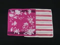 ■極美品■ BURBERRY バーバリー ハンドタオル タオルハンカチ ハンカチーフ レディース 2点セット ホワイト系×ピンク系 DK6349