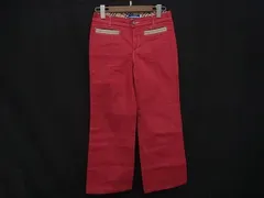 ■美品■ BURBERRY バーバリー ブルーレーベル コットン×ポリウレタン デニム ジーンズ ボトムス サイズ 36 洋服 レッド系 DK6804のサムネイル