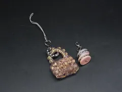 ■美品■ ANTEPRIMA アンテプリマ  PVCワイヤー バッグ マカロン ストラップ チャーム 2点セット まとめ売り ピンク系 DK5531