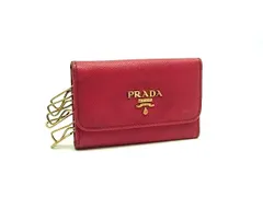 PRADA プラダ サフィアーノレザー 6連 キーケース 鍵入れ レディース ピンク系 DJ5517