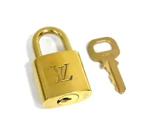 ■美品■ LOUIS VUITTON ルイヴィトン カデナ 南京錠 パドロック 334 鍵 キー ゴールド系 DJ8176