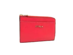 ■新品同様■ FURLA フルラ バビロン レザー カードケース コインケース コインパース 小銭入れ レディース レッド系 DJ0085