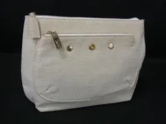 YVESSAINTLAURENT イヴサンローラン キャンバス マルチポーチ マルチケース 小物入れ ライトベージュ系×ゴールド系 DI6001