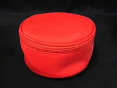 ■美品■ChristianDior クリスチャンディオール ナイロン ミラー付き マルチケース メイクポーチ 小物入れ レディース レッド系 DI6180