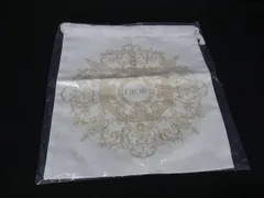 ■未開封■新品■未使用■ ChristianDior ディオール 巾着 ポーチ マルチケース 小物入れ レディース ホワイト系×ゴールド系 DI6756