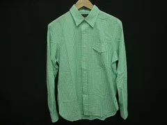 ■極美品■ POLO RALPH LAUREN ポロラルフローレン コットン チェック柄 Yシャツ 長袖 トップス サイズ M ミントグリーン系 DI7163