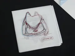 ■新品同様■ COACH コーチ バッグ柄 スカーフ ストール レディース ホワイト系 DG5693