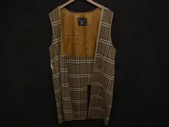 ■新品同様■ Burberrys バーバリーズ ウール100％ ライナーのみ チェック ライナーのみ ベスト アウター 上着 洋服 ブラウン系 DI0233