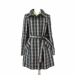 コムサデモード COMME CA DU MODE コート ナイロン ダウンコート ダウンライナー チェック柄 ジップアップ XL 15 グレー ベージュ ボルドー ゆったり 大きいサイズ