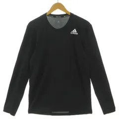 アディダス adidas テックフィット フィッティド 長袖Tシャツ TECHFIT ロゴプリント AEROREADY メッシュ切替え ブラック 黒 O
