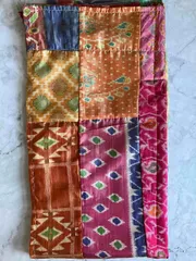 Silk Pachwork  Curtain　インドサリー　#A23 シングル